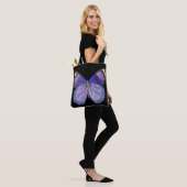 Bag Tote Partout - Papillon Violet (noir) (Sur le modèle)