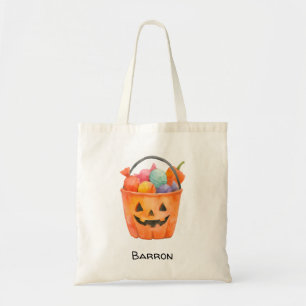 Bag Tote personnalisé pour Halloween avec citrouille à
