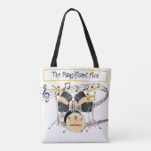 Bag TOTE pour un batteur - Plus deux monogrammes (Dos)