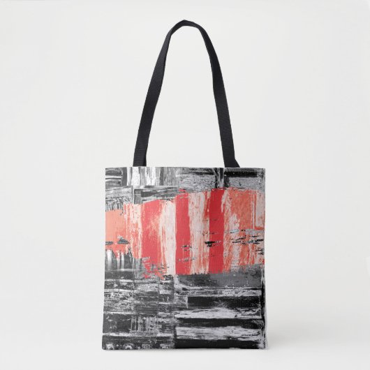 Bag Tote – Red Pulse Abstract Design (Devant)