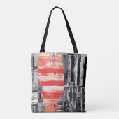 Bag Tote – Red Pulse Abstract Design (Dos)