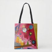 Bag TOTE - "Rouge Profond" - Image d'Art Abstrait - Ka (Devant)