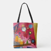 Bag TOTE - "Rouge Profond" - Image d'Art Abstrait - Ka (Dos)