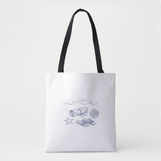 Bag Tote Seaside Sketch (Devant)