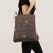 Bag Trick or Treat Spider Black Tote (De près)