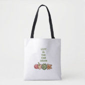 Bag Typography funny quote cute trendy tote bags. (Devant)