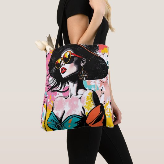 Bag Urban Bloom Silhouette Tote Bag🌸✨ (De près)