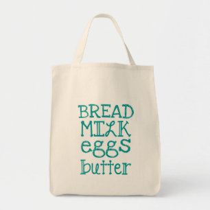 Bag van de lijst van kruidenierswaren tote bag