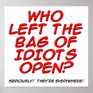 Bag van Idiots Funny Poster
