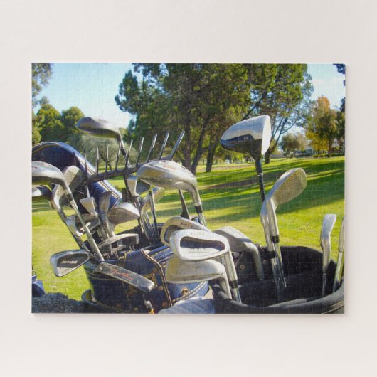 Bag vol Golfclubs, puzzel Legpuzzel (Horizontaal)