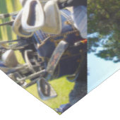 Bag vol met golfclubs, tafelkleed (Gekanteld)