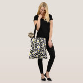 Bag White Poppies Shoulder Tote (2 sizes) (Sur le modèle)