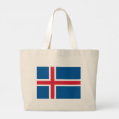 Bag with Flag of Iceland Grote Tote Bag (Achterkant)