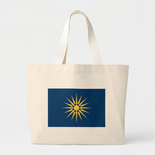 Bag with Flag of Macedonia, Greece Grote Tote Bag (Voorkant)