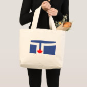 Bag with Flag of Toronto, Canada Grote Tote Bag (Voorkant (product))