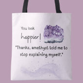 Bag You look happier! Amethyst Crystal Lover Tote