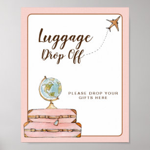Bagage afgifte bord Bruiloft Bridal shower bord Poster
