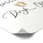 Bagage drop-off Baby shower teken Poster (Hoek)