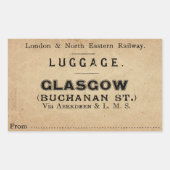 bagage Etiket Glasgow polsslag (Voorkant)