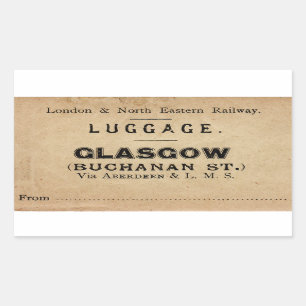 bagage Etiket Glasgow polsslag