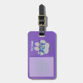 Bagage Étiquette à feuilles - Animal thérapeutique (Devant Vertical)