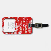 Bagage Étiquette Conserver le calme et continuer à porter (Devant horizontal)