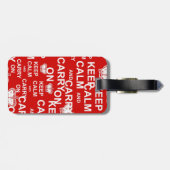 Bagage Étiquette Conserver le calme et continuer à porter (Dos horizontal)