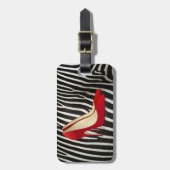 Bagage étiquette de bagages de chaussures à talon rouge (Devant Vertical)