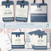 Bagage Étiquette de housse de flûte à bec en bleu indigo