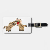 Bagage Étiquette de la valise Hyenas de dessin animé à gr (Devant horizontal)