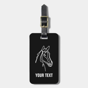 Bagage étiquette de l'étiquette à bagages à cheval avec t
