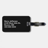 Bagage Étiquette faite sur commande à motifs de losanges (Dos horizontal)