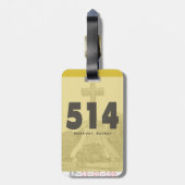 Bagage label (Achterkant verticaal)