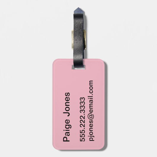 Bagage label (Achterkant verticaal)