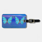 Bagage label Blauwe Vlinders (Voorkant horizontaal)