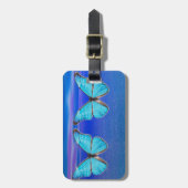 Bagage label Blauwe Vlinders (Voorkant verticaal)
