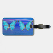 Bagage label Blauwe Vlinders (Achterkant horizontaal)