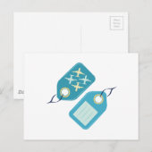 Bagage label briefkaart (Voorkant / Achterkant)