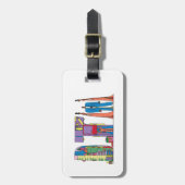 Bagage label | DETROIT, MI (DTW) (Voorkant verticaal)