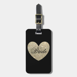 Bagage label | Glitter Heart Bride
