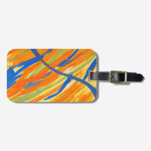 Bagage label-Kleurrijke Abstracte Kunstprint 