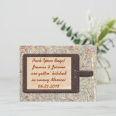 Bagage Label Save The Date (Staand voorkant)