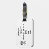 Bagage label - Stijl A (Persoonlijk) (Achterkant verticaal)