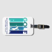 Bagage label vrouwelijke golfer (Voorkant (horizontaal))