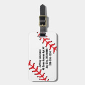 Bagage labels met honkbalontwerp (Voorkant verticaal)