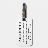 Bagage Labels van Sri Lanka (Achterkant verticaal)