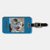 Bagage of label met Bull Dog Bagagelabel (Voorkant horizontaal)
