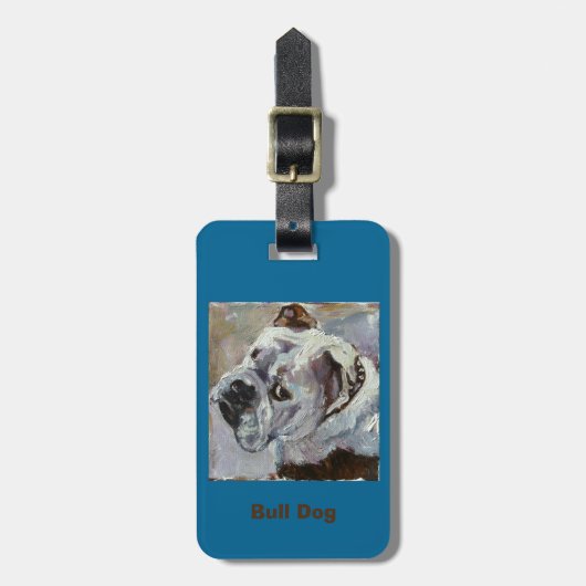 Bagage of label met Bull Dog Bagagelabel (Voorkant verticaal)