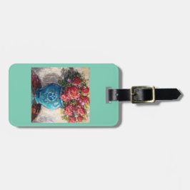 Bagage of label met paars- of buisje bagagelabel