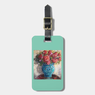 Bagage of label met paars- of buisje bagagelabel